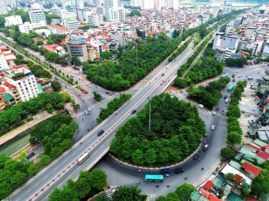 Hanoi greening urban roads