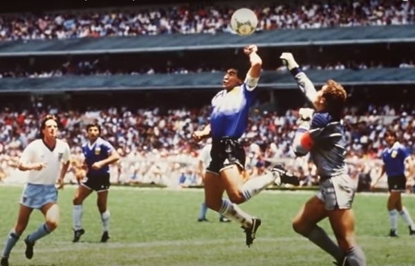 Maradona"s "Hand of God" ball to go up for auction - Vimarsana News