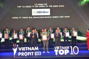 AB InBev shines in Vietnam’s Top 10 Beverage Reputation Awards 2022