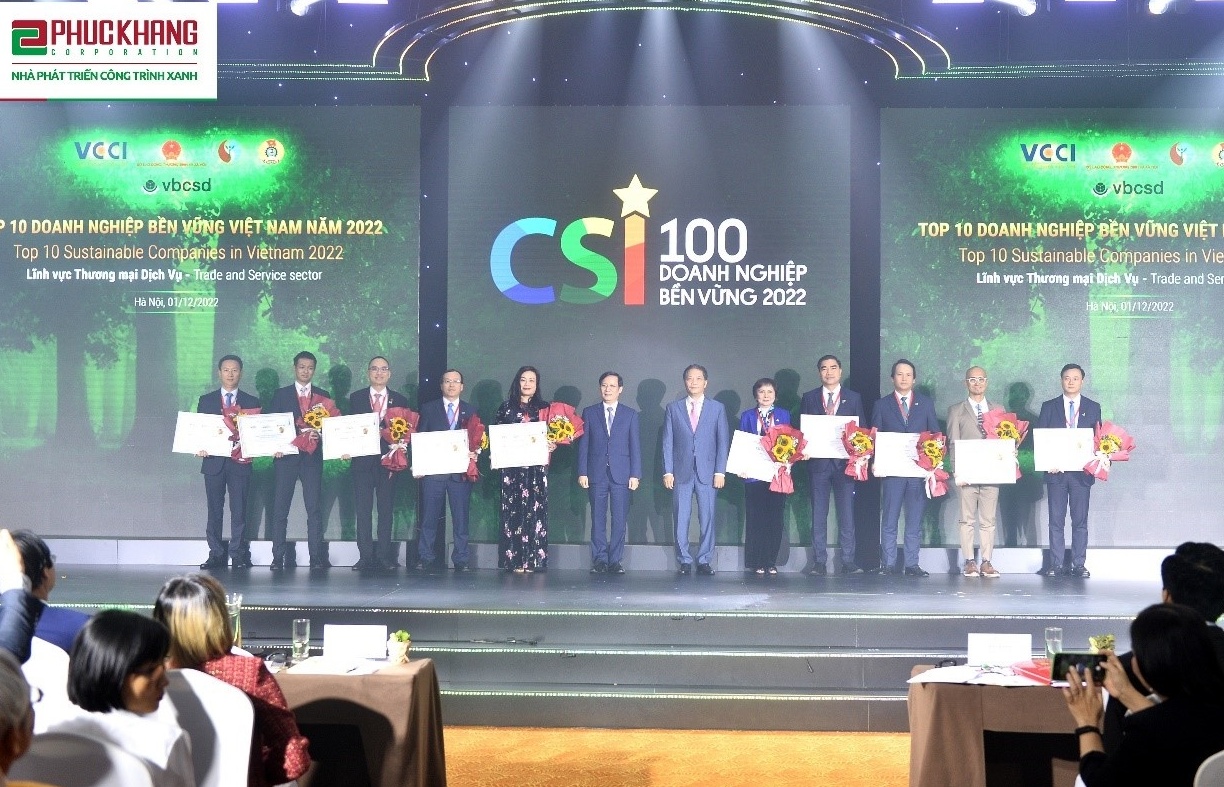 Phuc Khang Corporation again in top 10 sustainable businesses in Vietnam