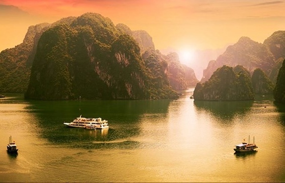 Ha Long Bay an idyllic seaside places to watch sunrise,sunset: Travel+Leisure