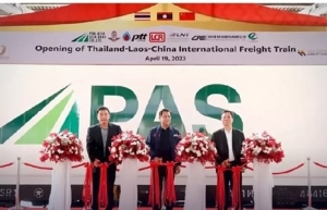First cargo train from Thailand to China pulls out