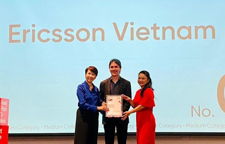 Ericsson Vietnam wins Vietnam’s Top 10 Best Workplaces in 2023