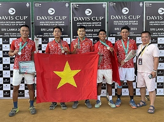 Vietnamese tennis team wins ticket to Davis Cup’s Group II | Culture - Sports  | Vietnam+ (VietnamPlus)