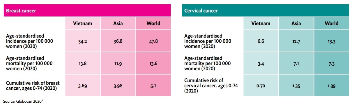 Urgent action needed on breast and cervical cancer