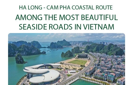 Ha Long - Cam Pha among Vietnam’s most beautiful coastal roads