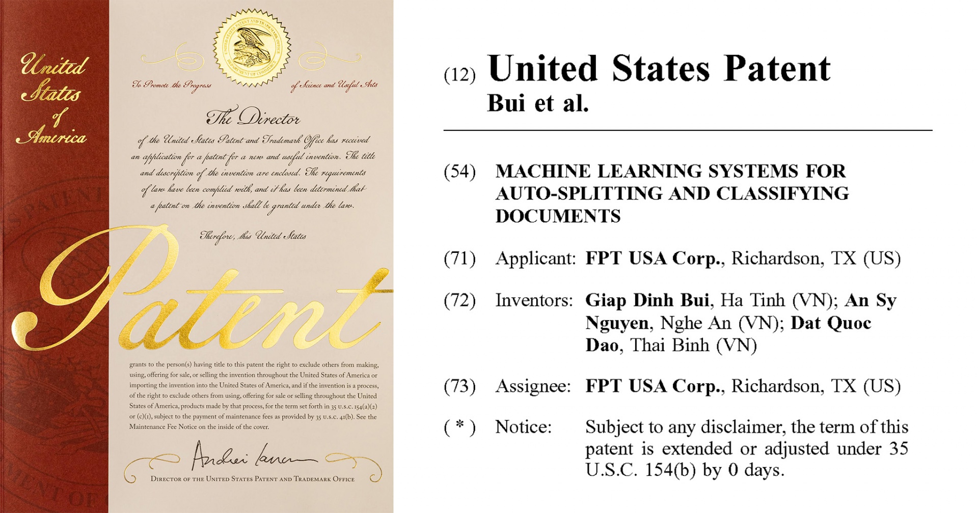 Patent information on sale