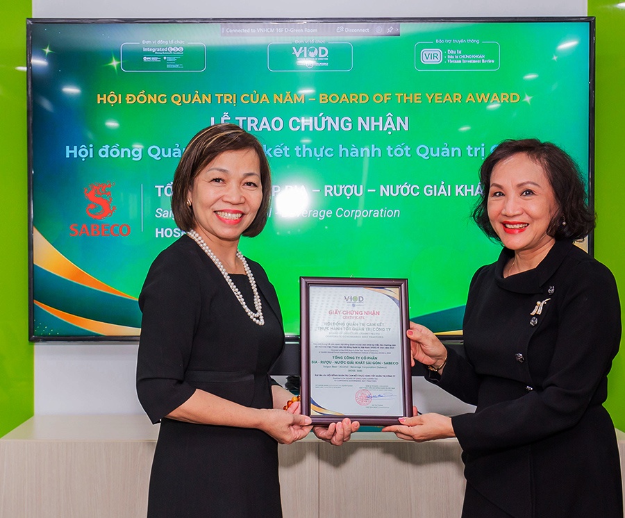 SABECO receives VIOD certificate for corporate governance best practices