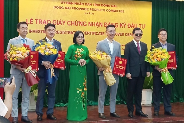 Dong Nai grant licenses to four FDI projects worth over $156 million