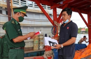 Kien Giang works hard on supervising origin tracing of fish catches