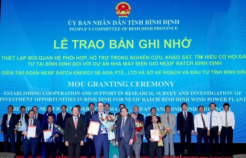 Nexif Ratch Energy signs an MoU for wind power in Binh Dinh