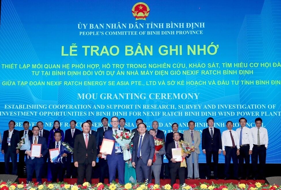 Nexif Ratch Energy signs an MoU for wind power in Binh Dinh