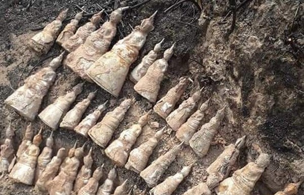 Many Buddha figurines unearthed in Laos' Xieng​ Khuang​ province - Vimarsana News