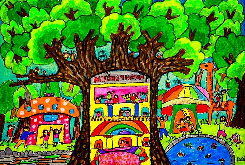 “Travel with Muong Thanh - Dream Vacation” contest features emotional paintings by children