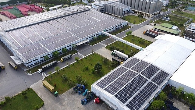 Rooftop solar power system at Saigon Beer Quang Ngai Brewery