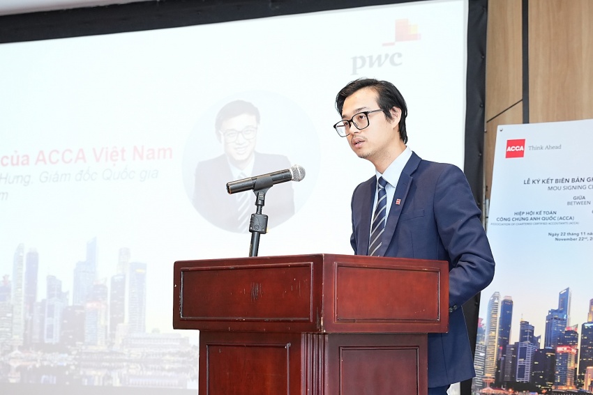 To Quoc Hung, country director at ACCA Vietnam speech. Photo: ACCA Vietnam