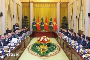 Vietnamese State President holds talks with visiting Brazilian counterpart