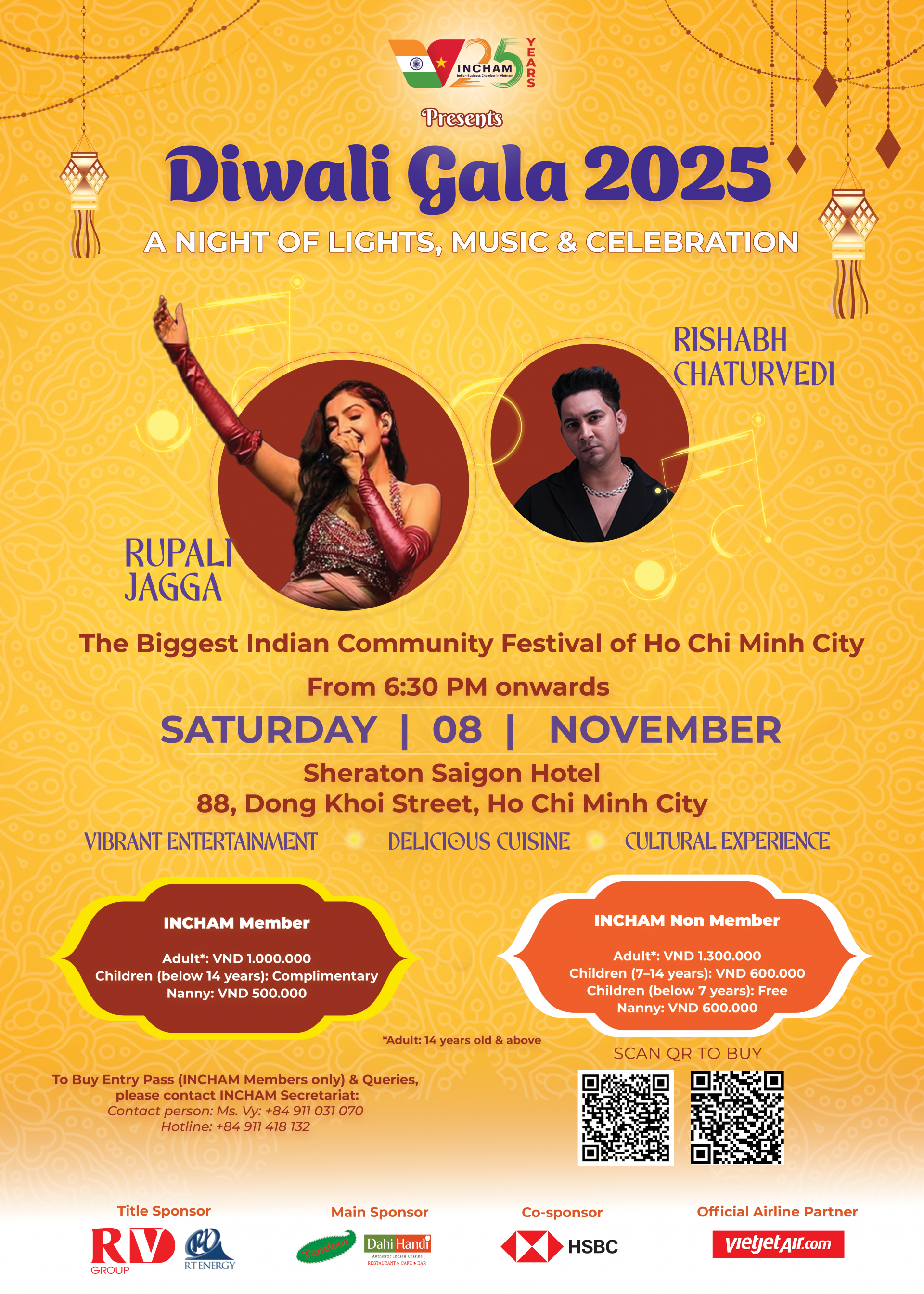 INCHAM to host Diwali Gala 2025 in Ho Chi Minh City