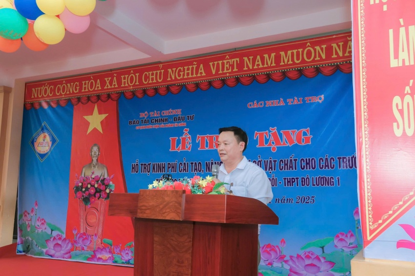 VIR and sponsors support infrastructure upgrades for three schools in Nghe Ans Do Luong Commune