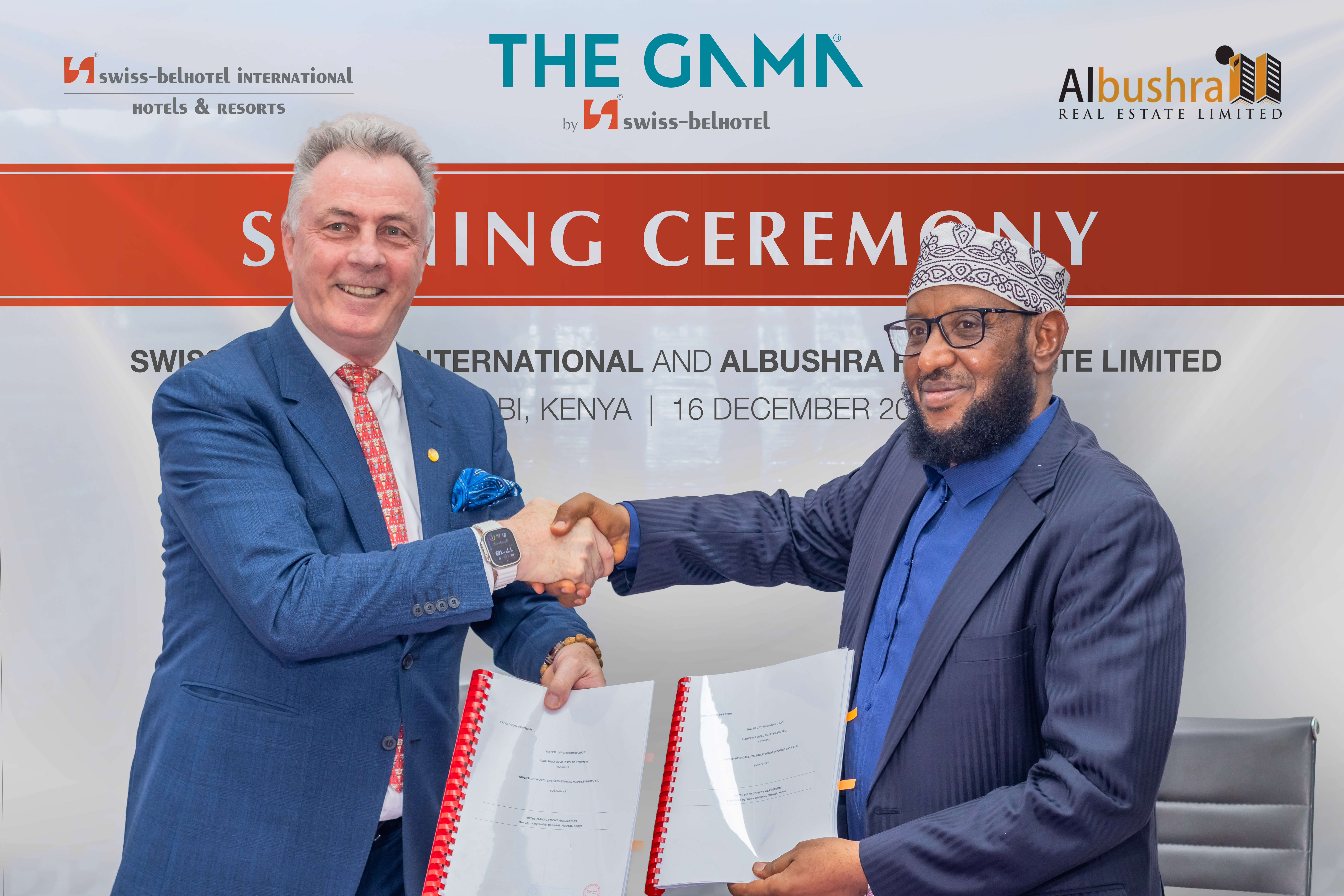 Mr. Laurent A. Voivenel, Senior Vice President – Operations & Development, EMEA and India, Swiss-Belhotel International and Dr. Sheikh Mohamed Shakul, CEO of Albushra Real Estate Limited