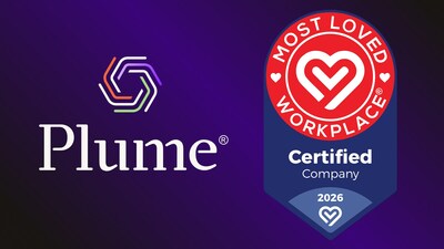 Plume earns Most Loved Workplace certification