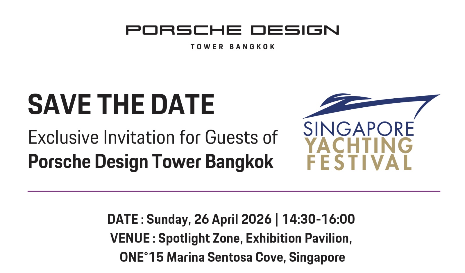Porsche Design Tower Bangkok showcased at Singapore yacht festival