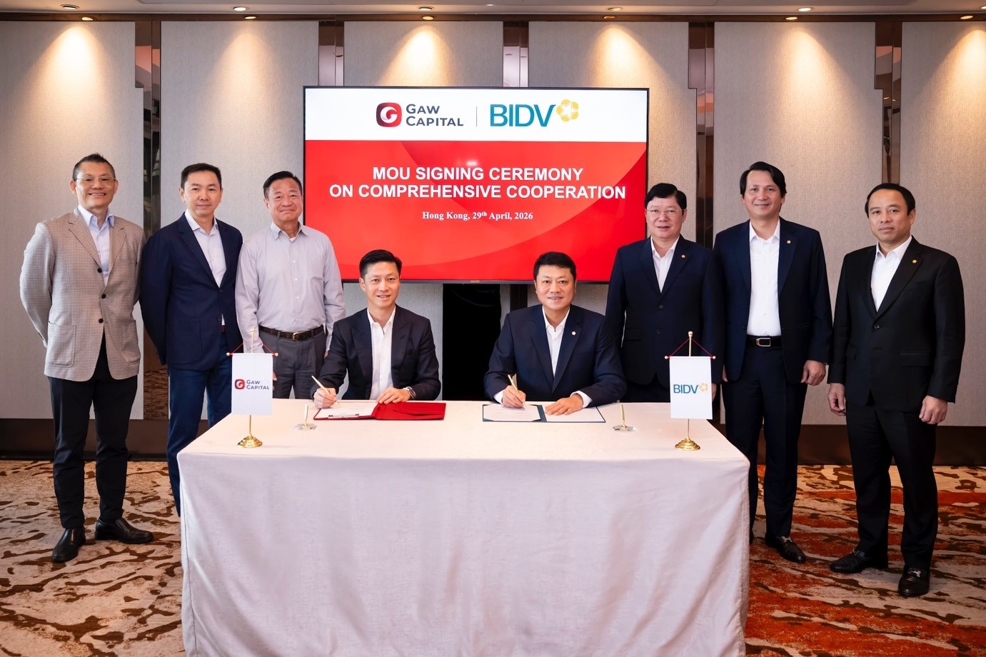 BIDV and Gaw Capital Partners sign MoU to boost strategic cooperation