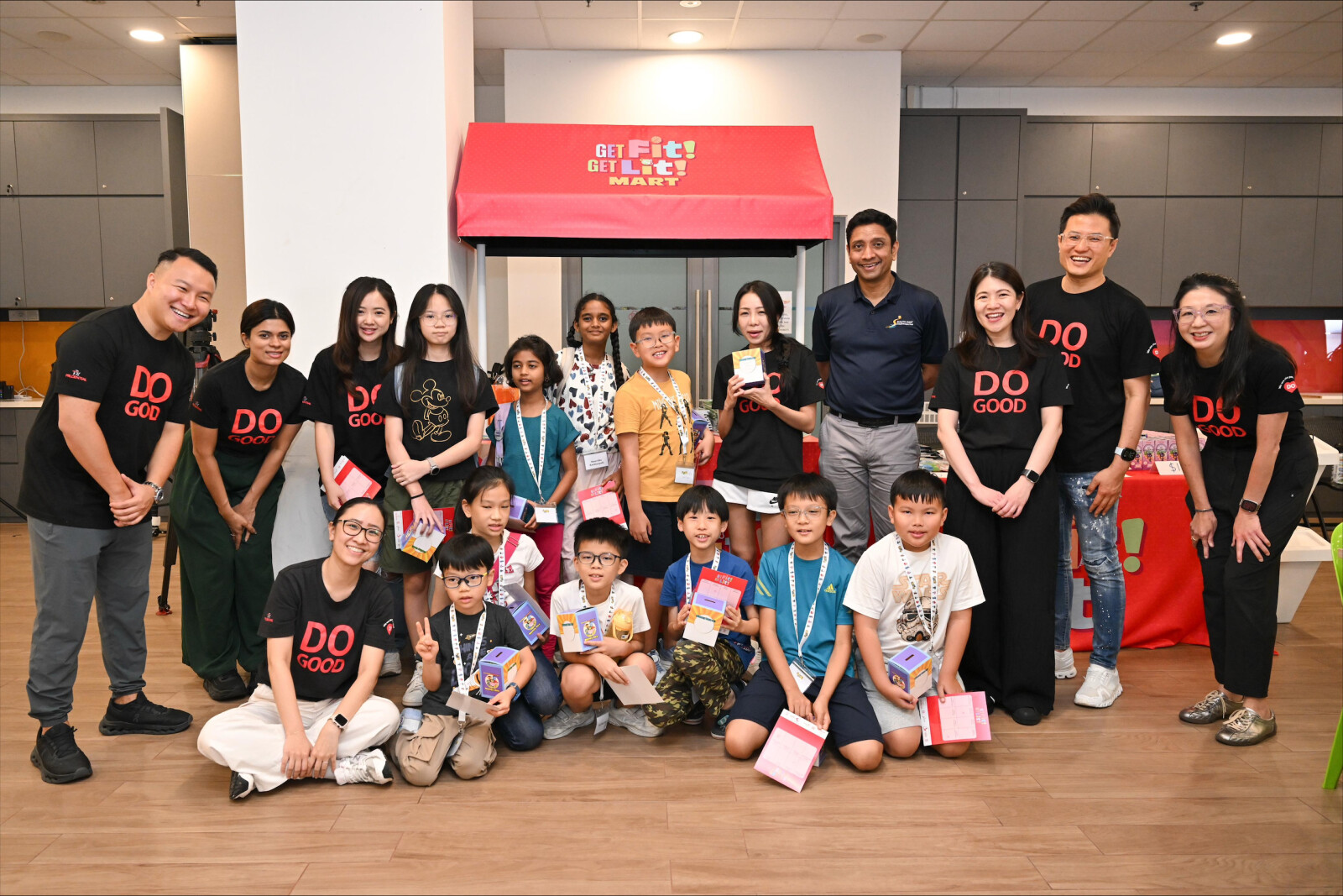 On 27 June 2026, Mr Dinesh Vasu Dash, Mayor of South East District, Minister of State, Ministry of Culture, Community and Youth and Ministry of Manpower, and Adviser to East Coast GRC Grassroots Organisations (Bedok), Ms Chan San San, CEO of Prudential Singapore, and Prudential financial representatives, joined 145 children and family members at the launch of Prudential's Get Fit! Get Lit! programme at Siglap Community Club. The programme, delivered in partnership with South East Community Development Council, combines financial literacy, physical activity, and climate and health education for children aged 7-12.