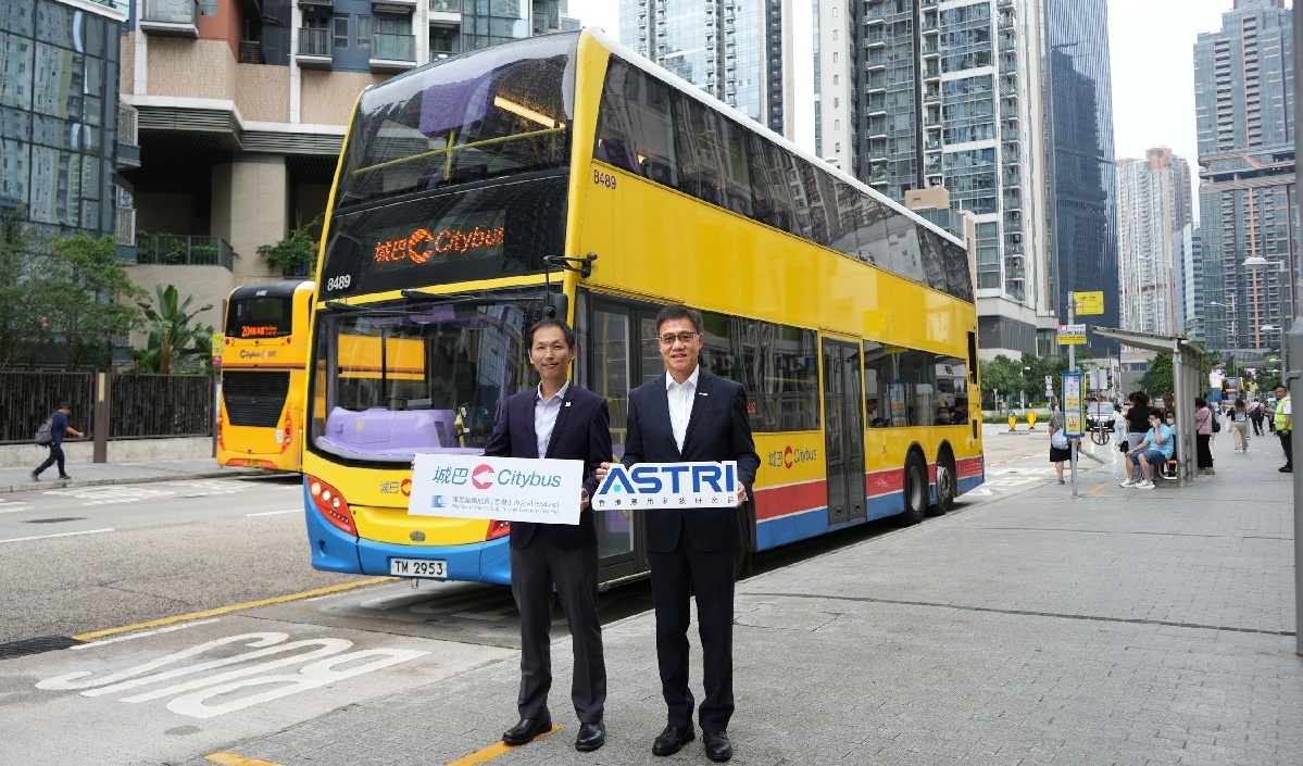 ASTRI and Citybus test C-V2X vehicle communication technology on Kai Tak roads