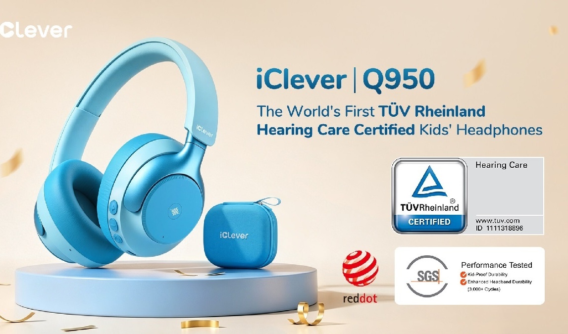iClever's Q950 becomes world's first TÜV Rheinland hearing-certified headphones for children