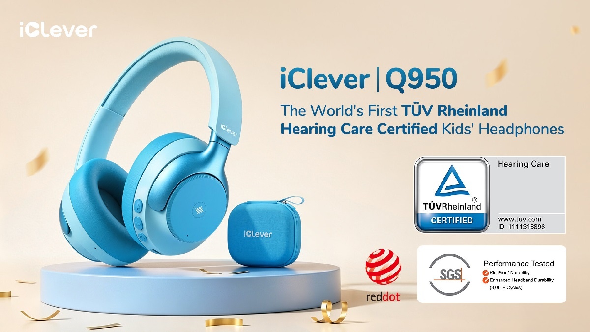 iClever Launches the Q950, the Worlds First TÜV Rheinland Hearing Care Certified Kids Headphones