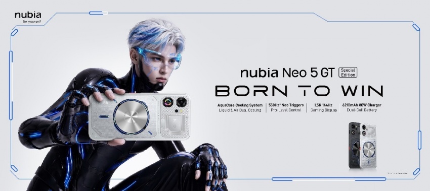 nubia Neo 5 GT Special Edition Debuts with the First and Only Liquid and Air Dual Active Cooling System in Its Class