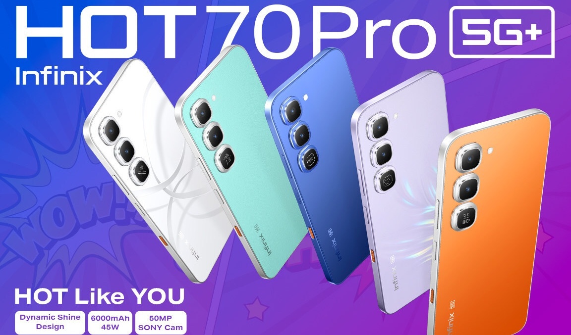 Infinix unveils HOT 70 Pro 5G smartphone