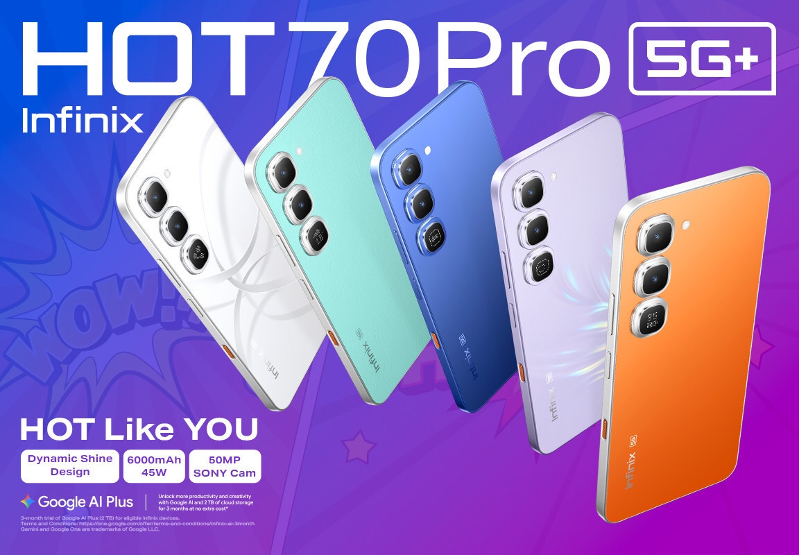 Infinix Unveils HOT 70 Pro 5G: More Expressive, More Interactive, More Pro