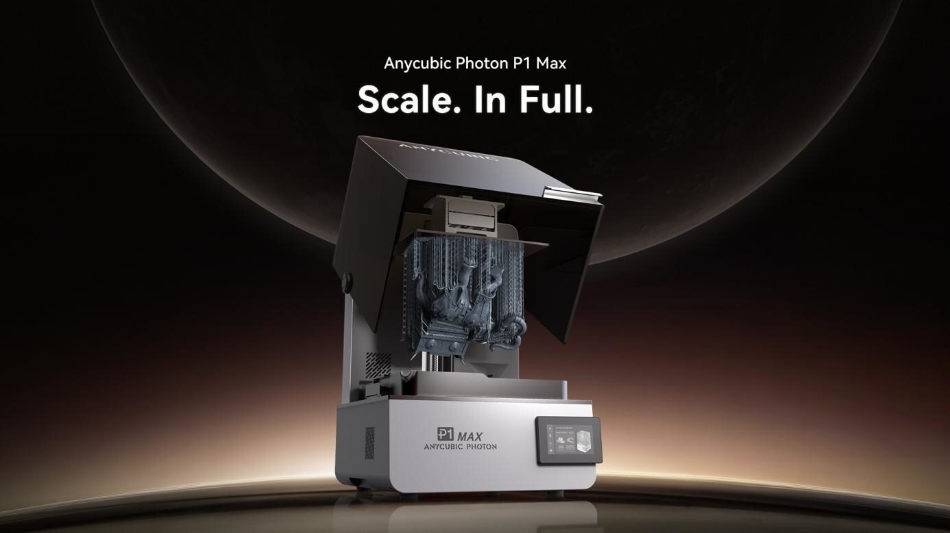 Anycubic Opens Presale for Photon P1 Max, an 18.3L Large-Format Resin 3D Printer