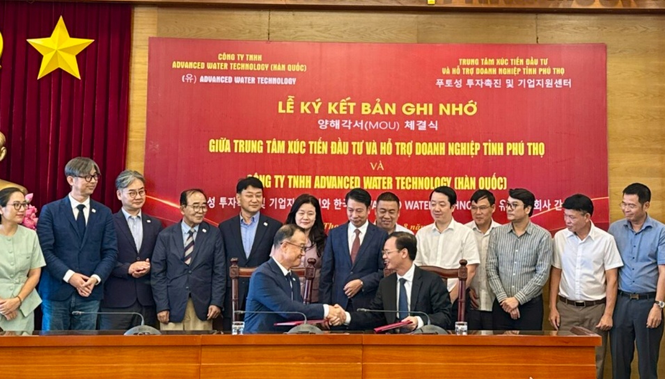 South Korea's Advanced Water Technology signs MoU with Phu Tho