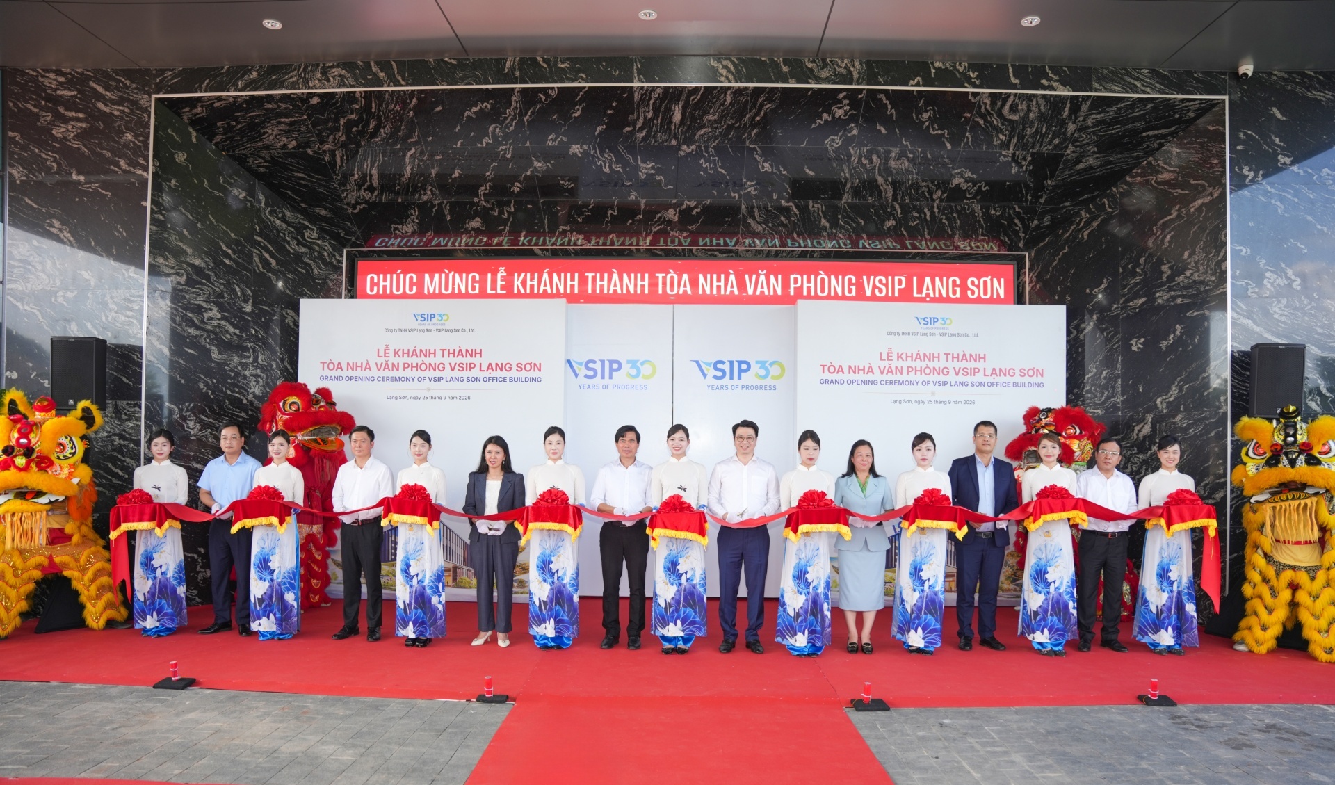 VSIP Lang Son gains momentum as office building opens and first factory breaks ground
