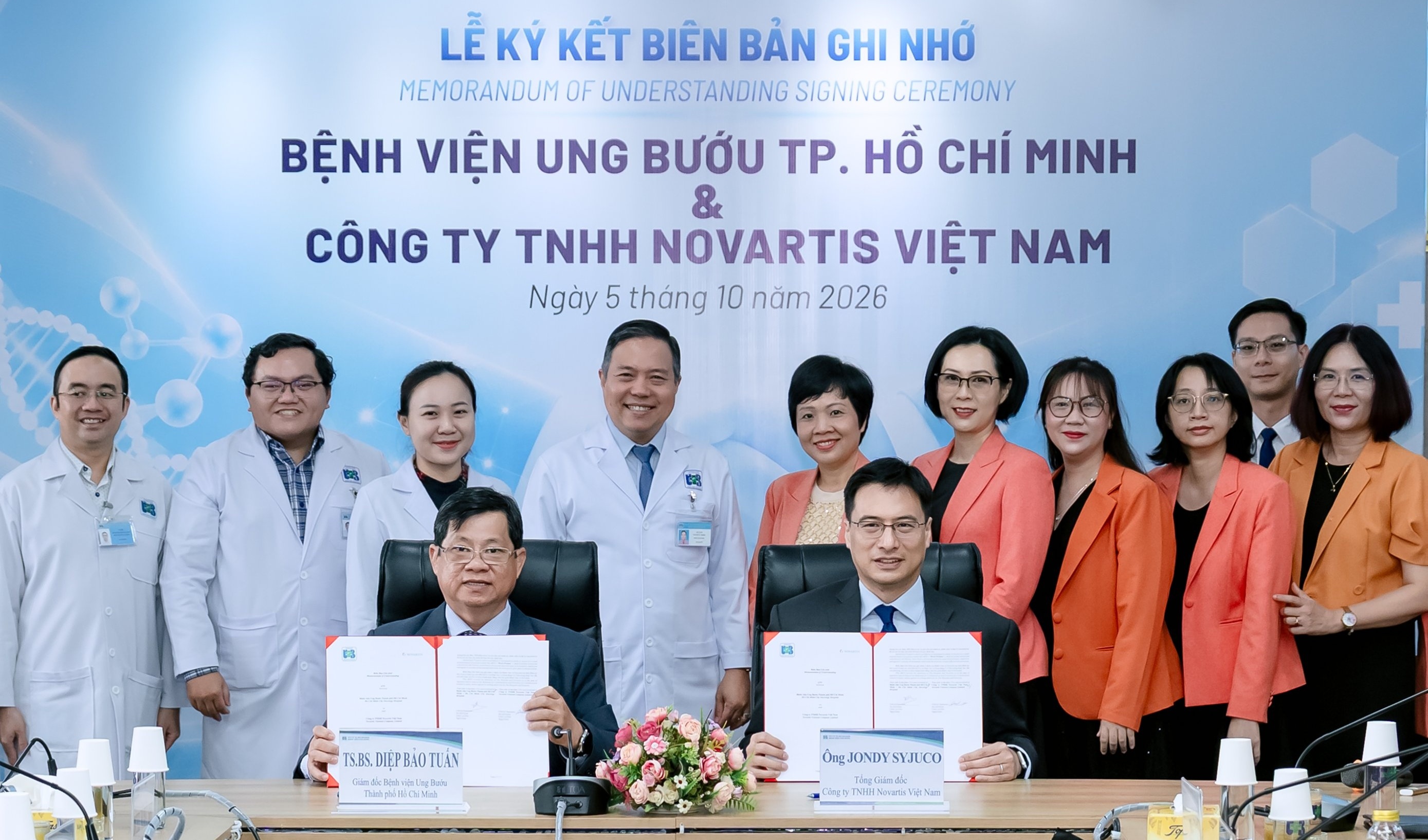 Ho Chi Minh City Oncology Hospital signs MoU with Novartis Vietnam