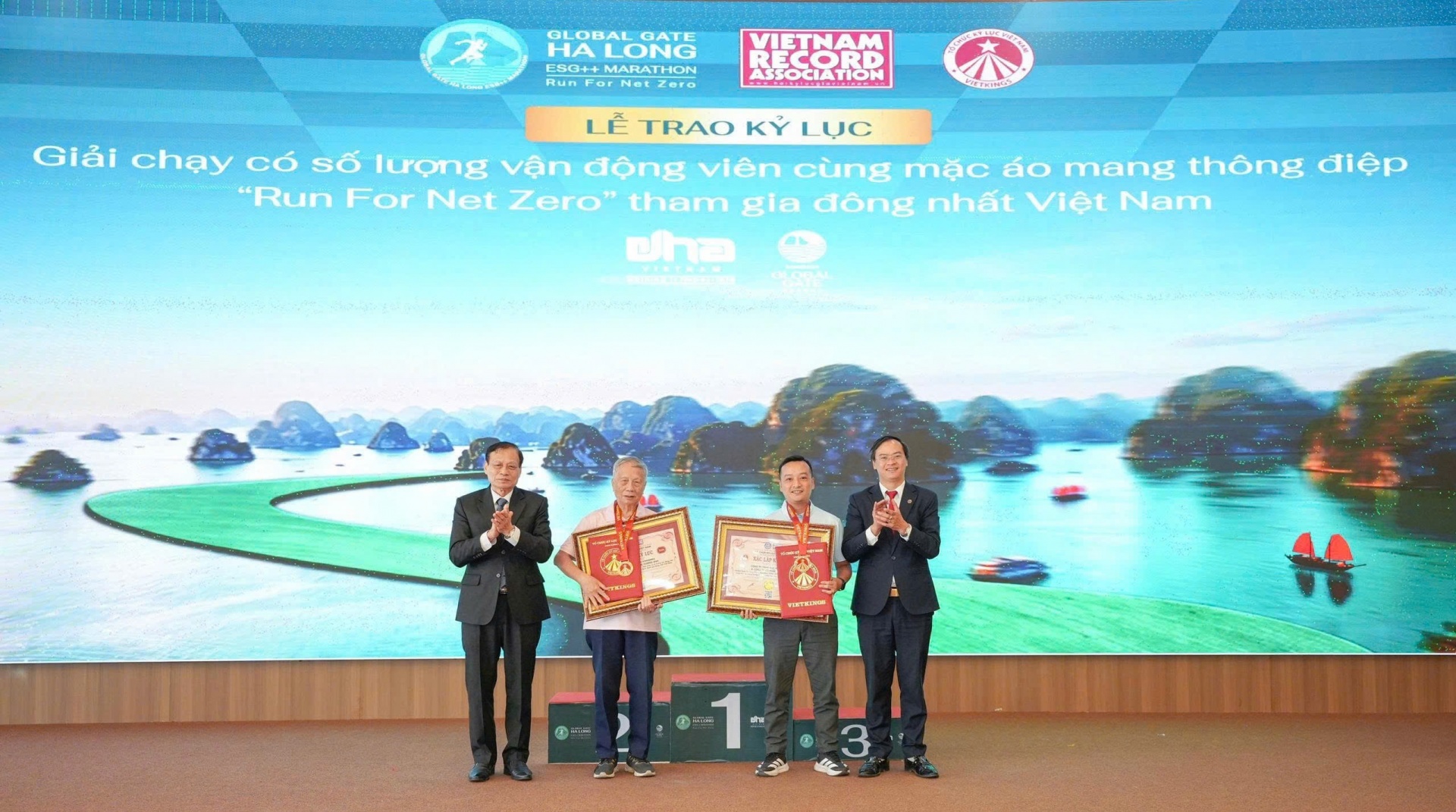 Global Gate Halong ESG++ Marathon sets record for wearing 'Run for Net Zero' shirts