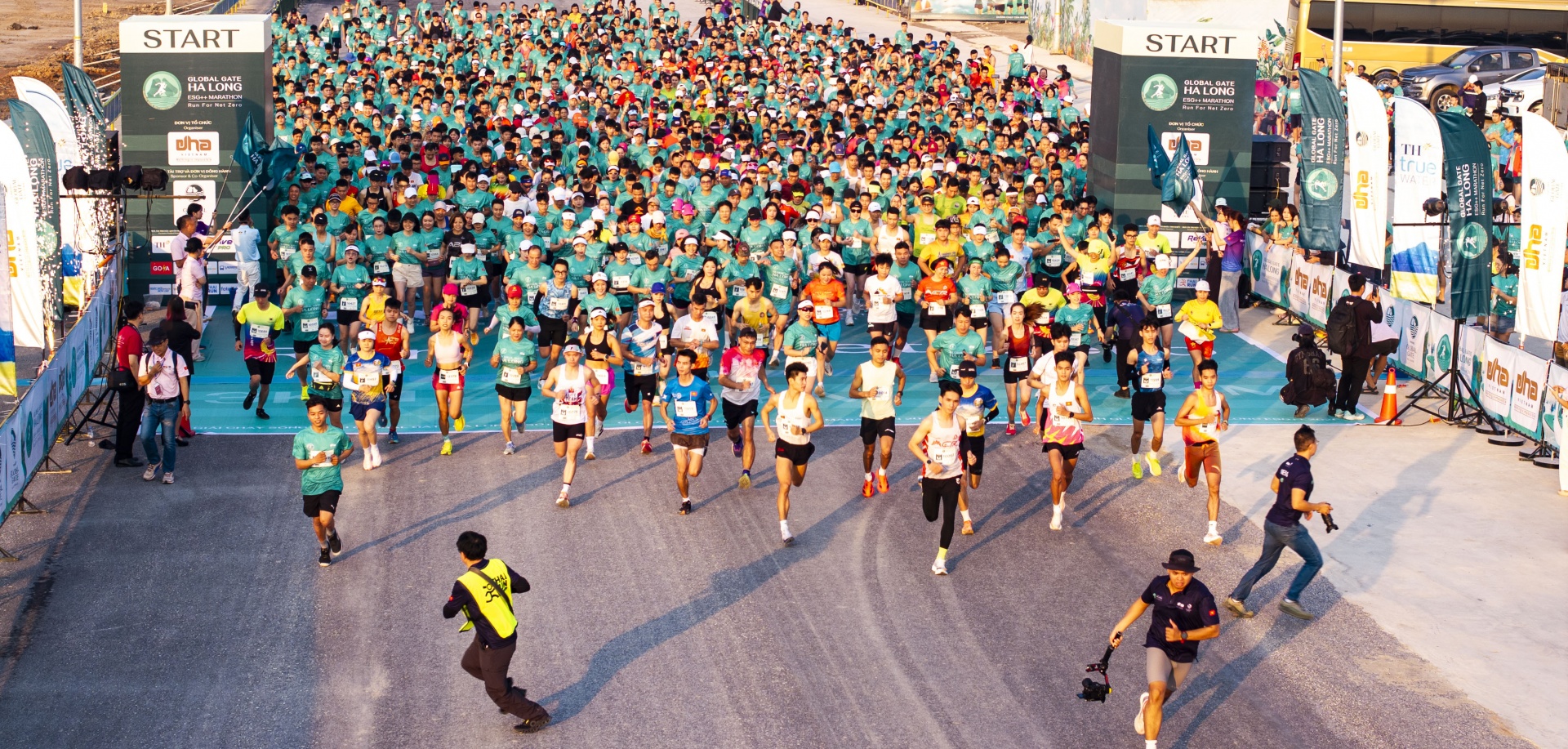 Global Gate Halong ESG++ Marathon sets record for wearing 'Run for Net Zero' shirts