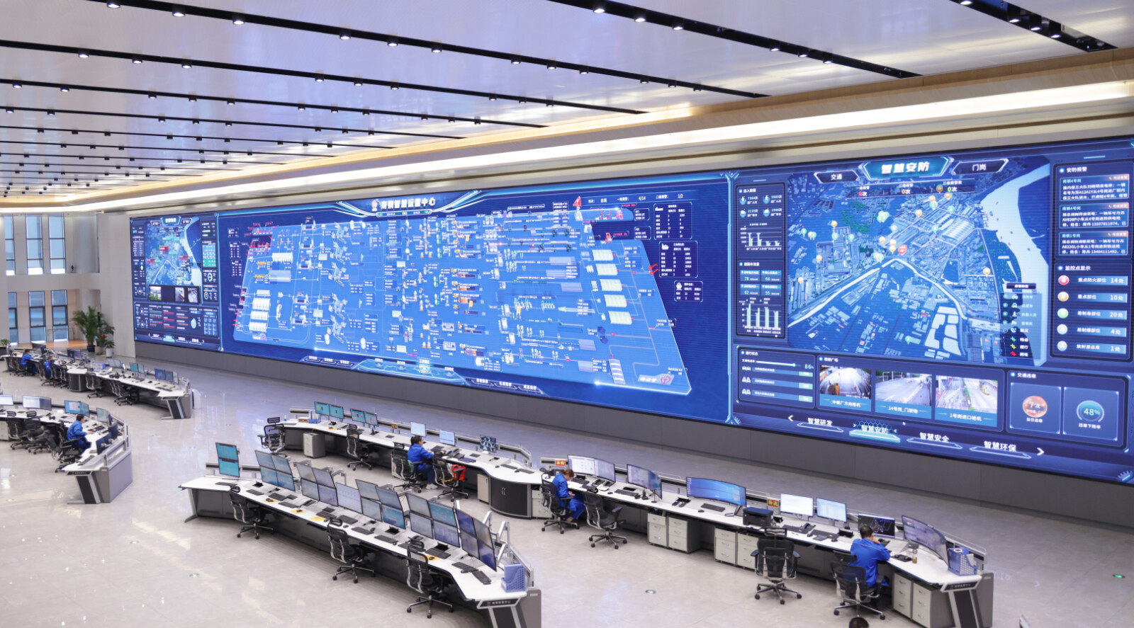 NISCO's intelligent operations center that covers the widest business range in the industry and uses 5-dimensional digital twins to deliver integrated production and operations management across spaces, boundaries, organizations, and equipment