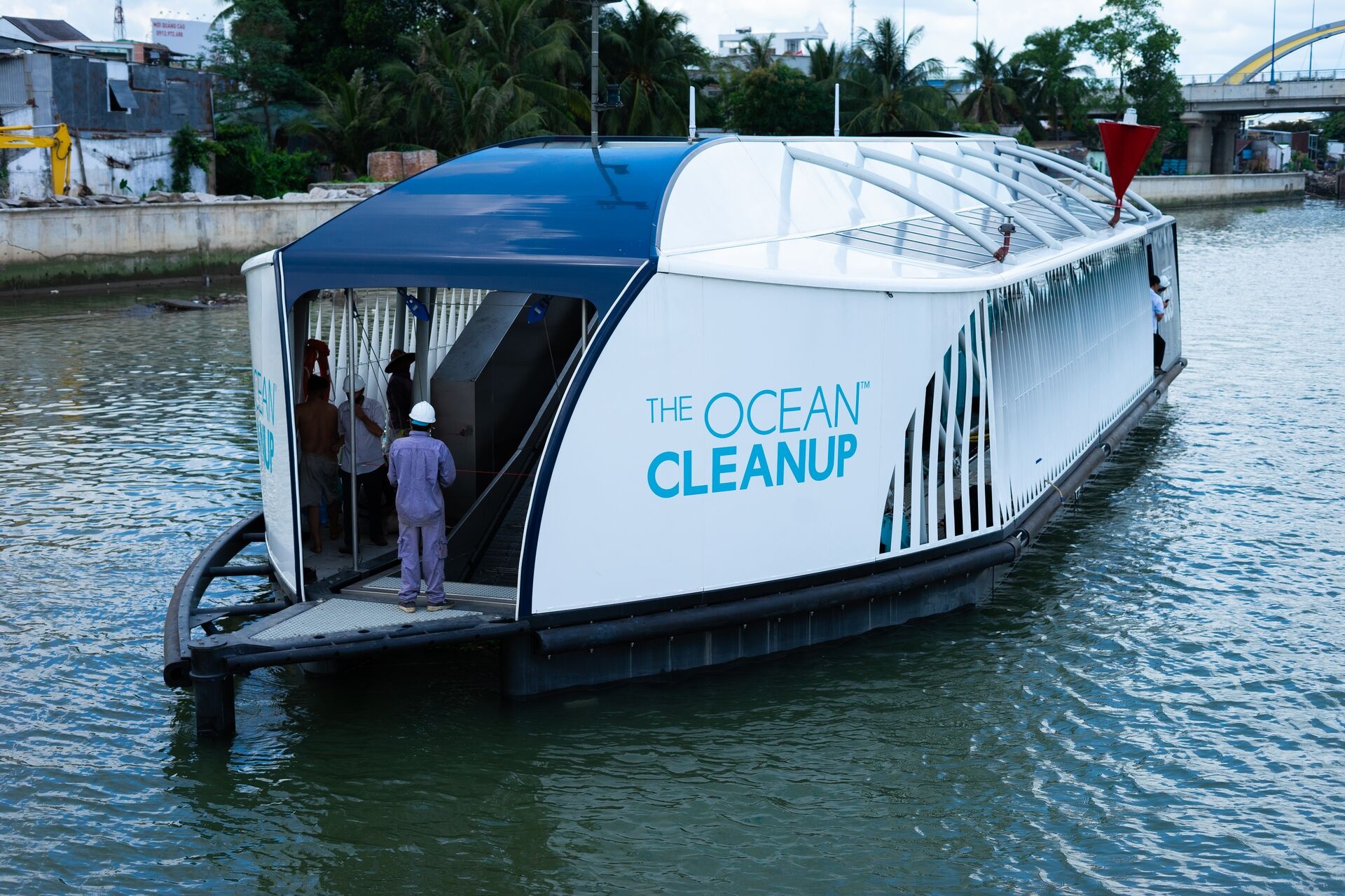 The InterceptorTM took the first shot in a series of environmental partnership activities between The Coca-Cola Company and The Ocean Cleanup