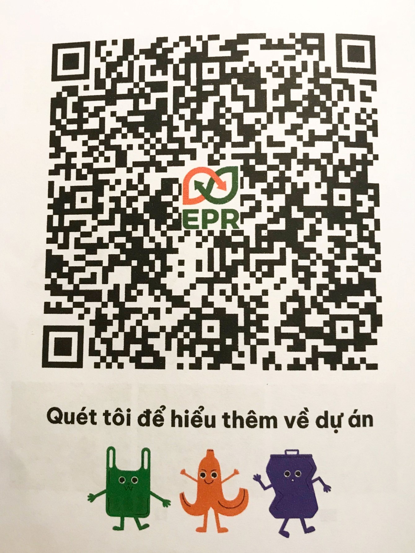 The QR code, which is printed on infographics and publications, offers easy access to in-depth information about waste segregation and collection, which can be scanned with any smartphone