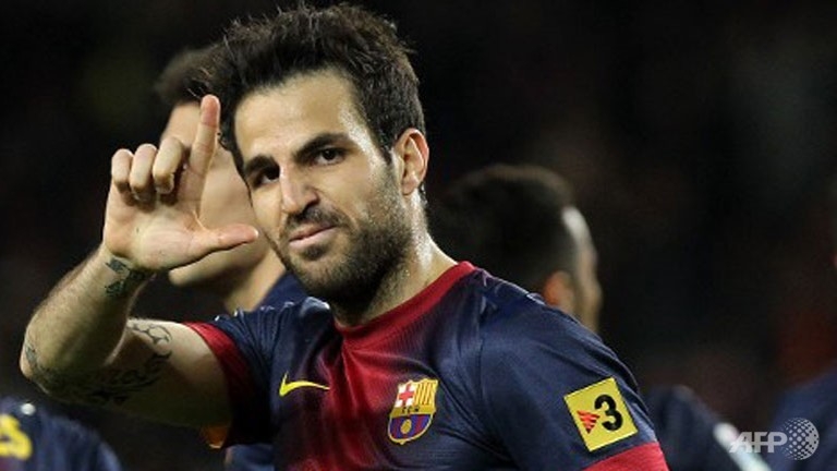 fabregas scores hat trick as abidal returns