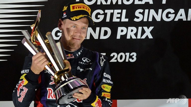 vettel wins singapore grand prix