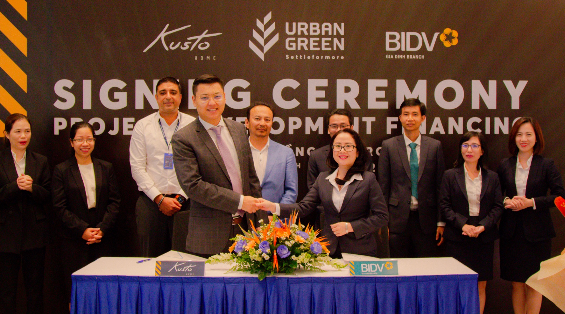 kusto home and bidv gia dinh branch sign deal for the urban green project
