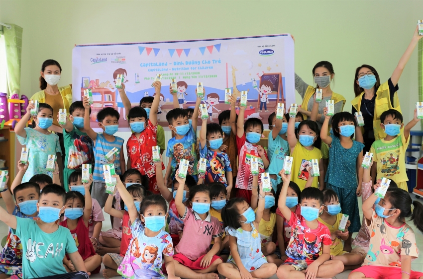 capitaland provides milk to children in primary hope schools and kindergartens