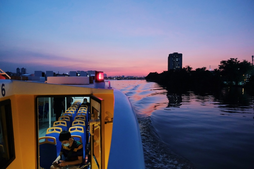 River bus now running along Saigon River at night