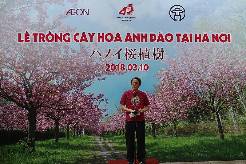 hanoi welcoming second sakura tree planting event