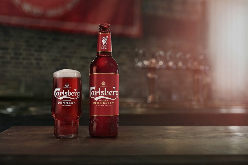 carlsberg releases new red beer for liverpool fc fans
